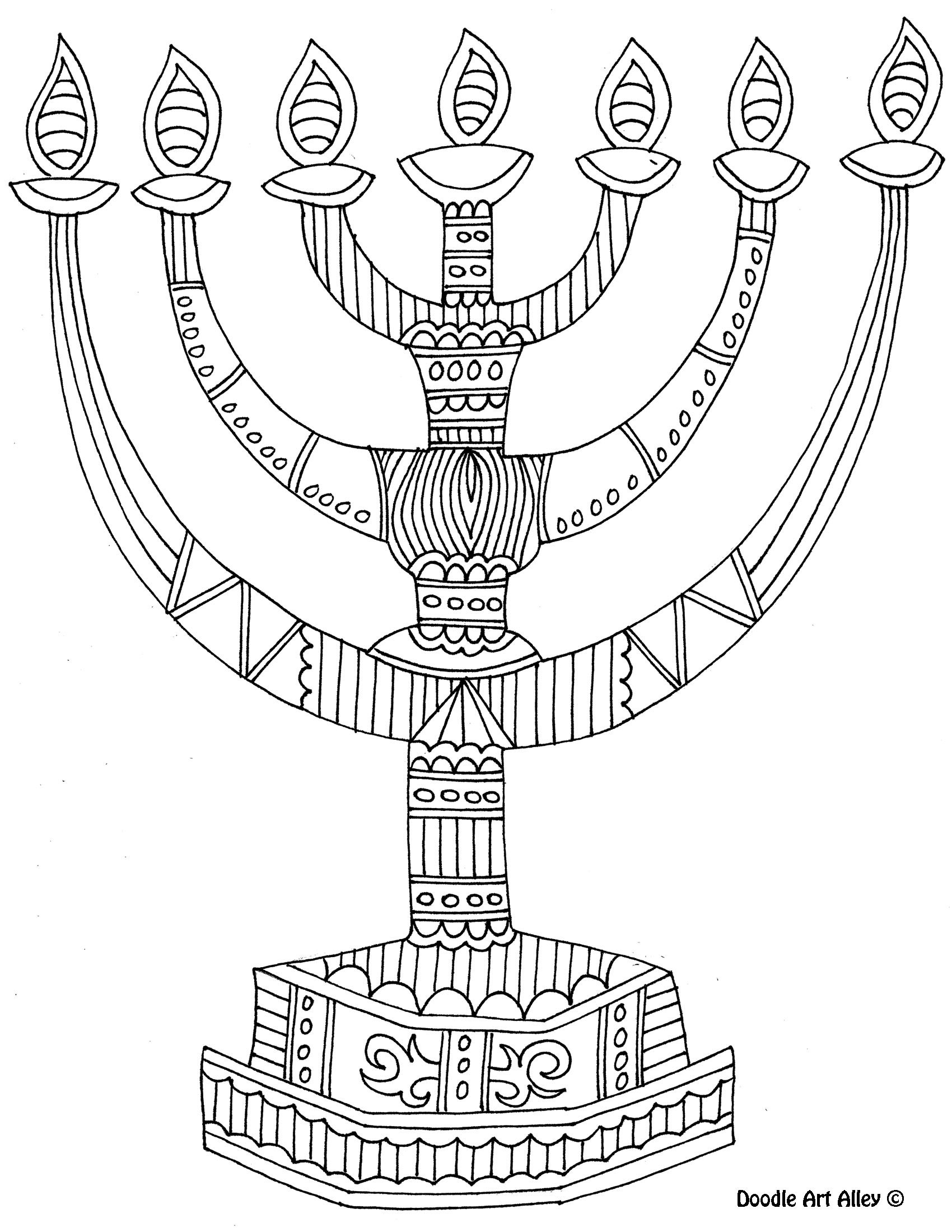 Menorah Coloring Pages
 8 of the best most artful Hanukkah coloring pages