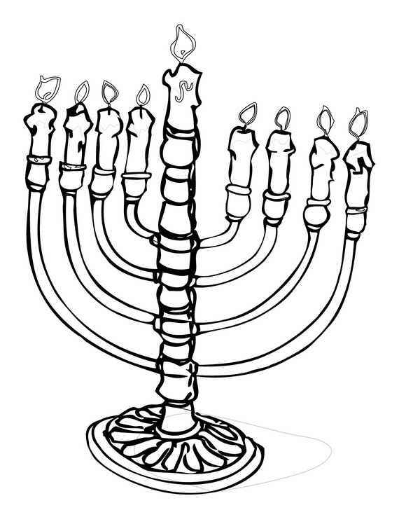 Menorah Coloring Pages
 Hanukkah Coloring Pages Menorahs family holiday