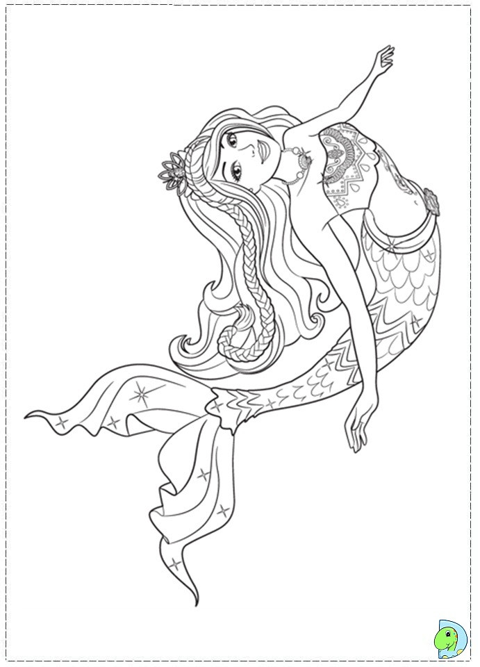 Mermaid Barbie Coloring Pages
 Barbie Mermaidia Coloring Pages AZ Coloring Pages