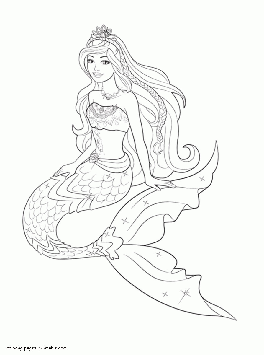 Mermaid Barbie Coloring Pages
 Barbie coloring pages to print