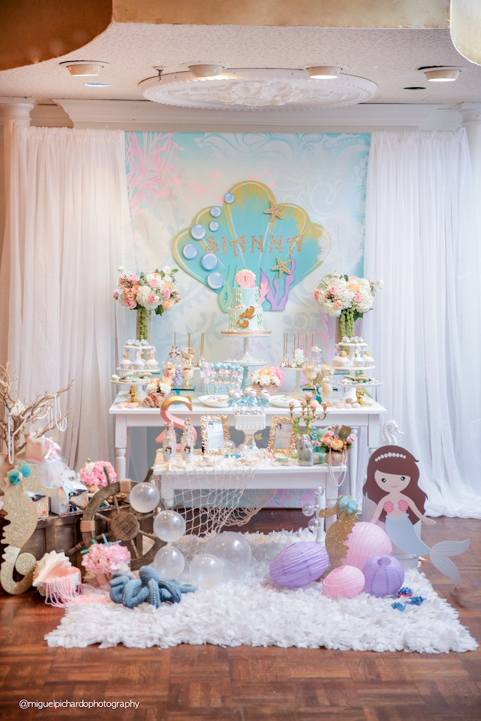 Best ideas about Mermaid Themed Birthday Party
. Save or Pin Kara s Party Ideas Pastel Mermaid Birthday Party Now.