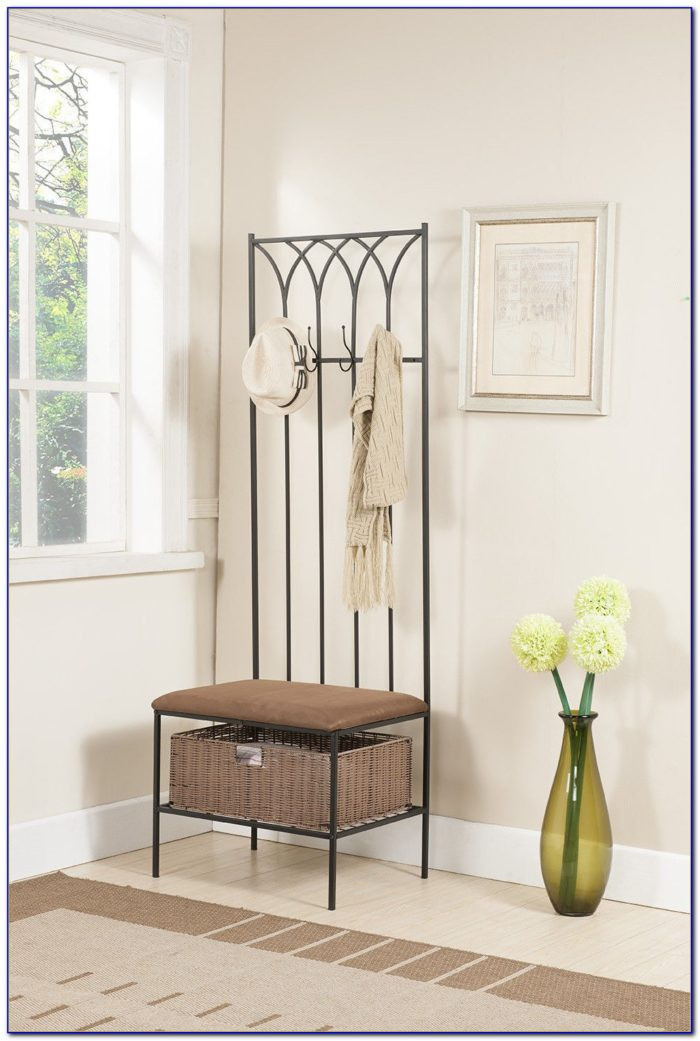 Best ideas about Metal Entryway Bench
. Save or Pin Metal Entryway Storage Bench With Coat Rack Bench Now.