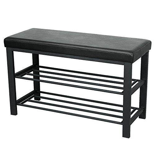 Best ideas about Metal Entryway Bench
. Save or Pin SONGMICS Metal Shoe Bench 2 Tier Shoe Rack Entryway Shoe Now.