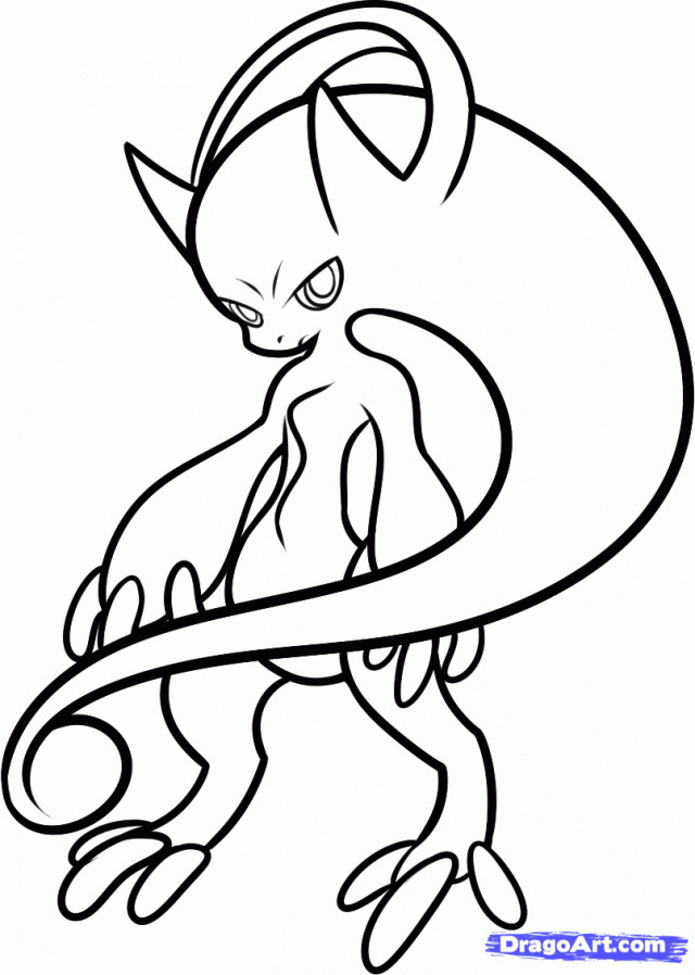 Mewtwo Coloring Pages
 Mewtwo Coloring Pages AZ Coloring Pages