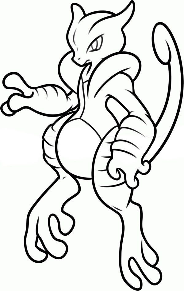 Mewtwo Coloring Pages
 Pokemon Mewtwo Coloring Pages Sketch Coloring Page