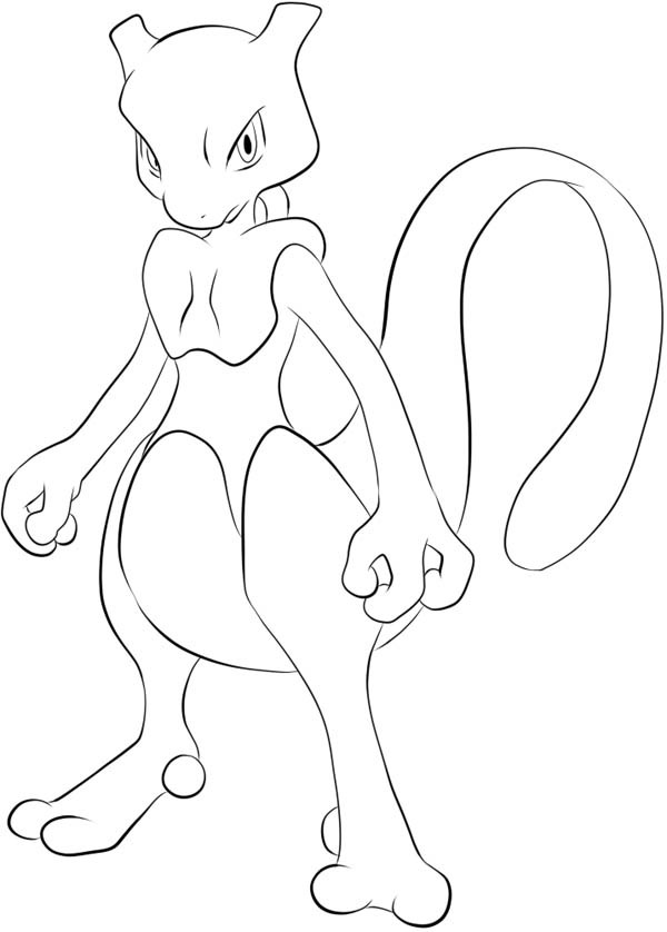 Mewtwo Coloring Pages
 Mewtwo Stand Ready Coloring Page Mewtwo Stand Ready