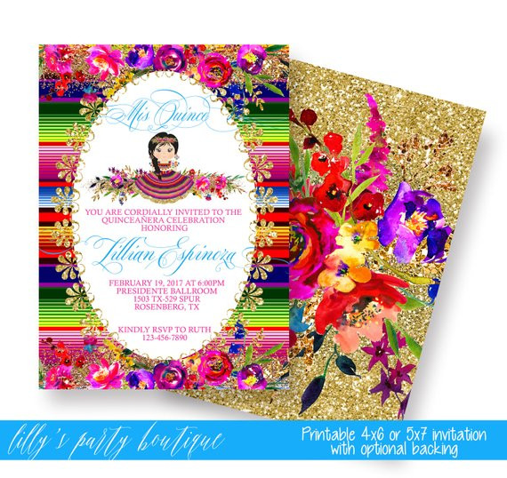 Best ideas about Mexican 15 Birthday Party
. Save or Pin Quinceañera Mexican Fiesta InvitationMexican Quince Invite Now.