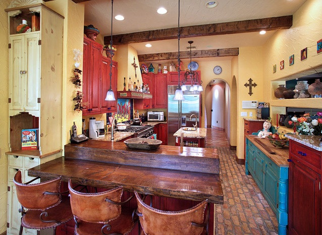 Best ideas about Mexican Kitchen Decor
. Save or Pin Mexican kitchen decor with red cabinet paint Decolover Now.