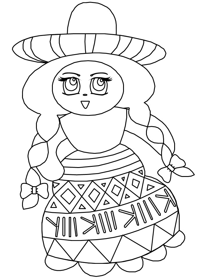 Mexico Coloring Pages
 Coloring Page Mexico