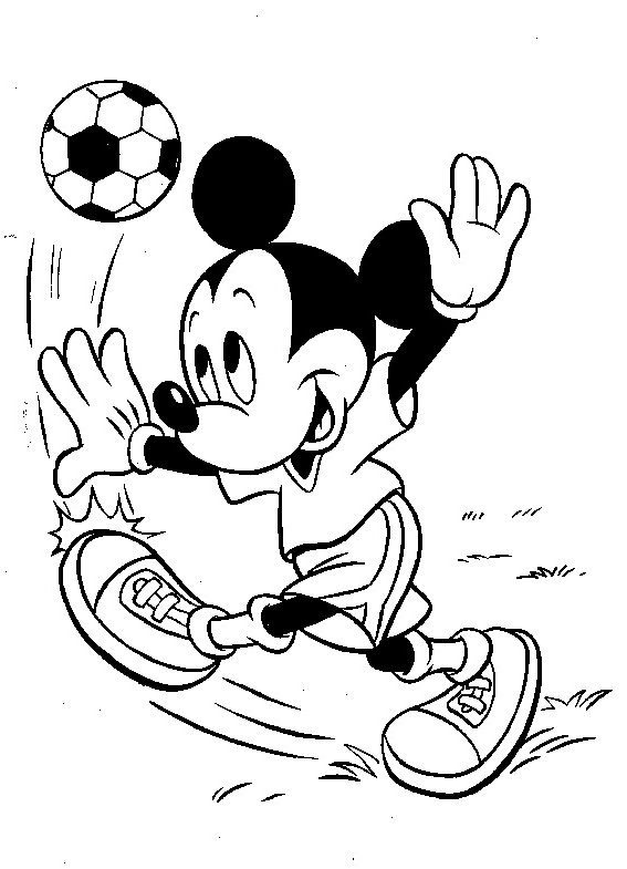 Mickey Mouse Coloring Pages For Girls
 mickey mouse playing football coloring pages for kids