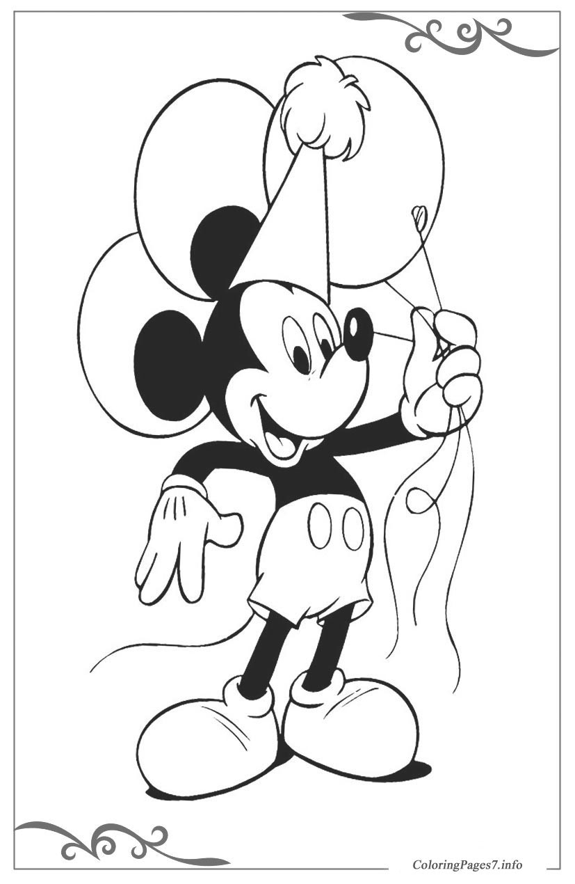 Mickey Mouse Coloring Pages For Girls
 Mickey Mouse online Coloring Pages for girls