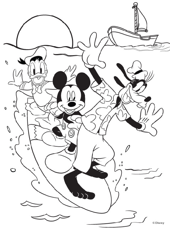 Mickey Mouse Coloring Pages For Girls
 Disney Mickey Mouse and Friends Coloring Page