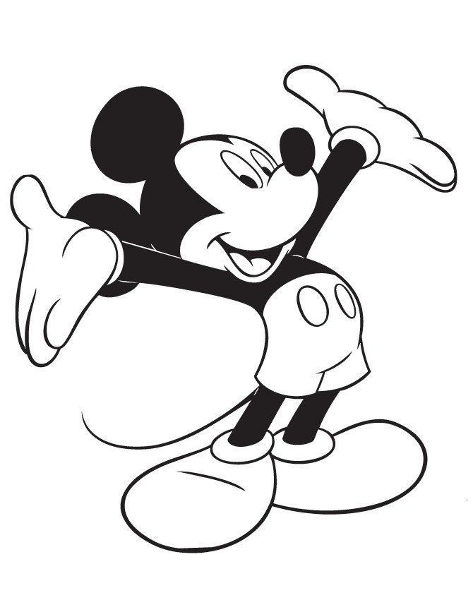 Micky Coloring Pages
 Disneys Mickey Mouse Introduction Coloring Page