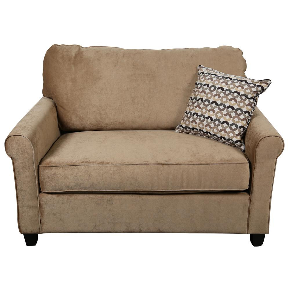 Best ideas about Microfiber Sleeper Sofa
. Save or Pin Serena Khaki Plush Microfiber Twin Sleeper Sofa 01 33C 07 Now.