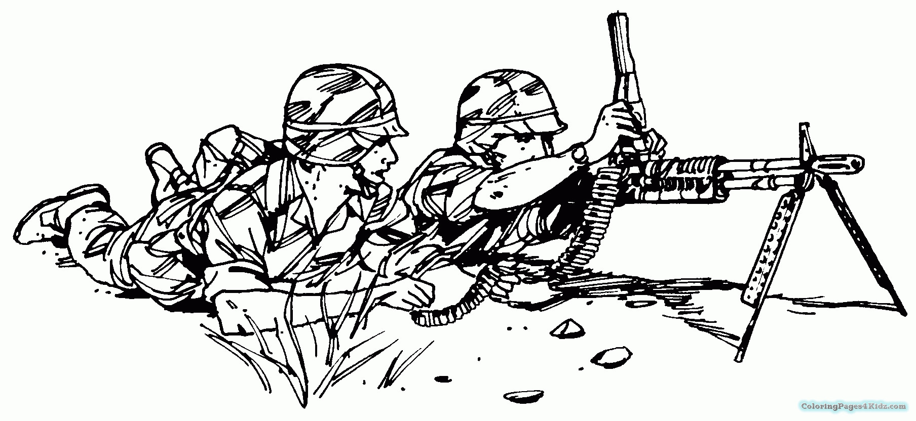 Military Coloring Pages For Kids
 Green Army Guy Coloring Pages