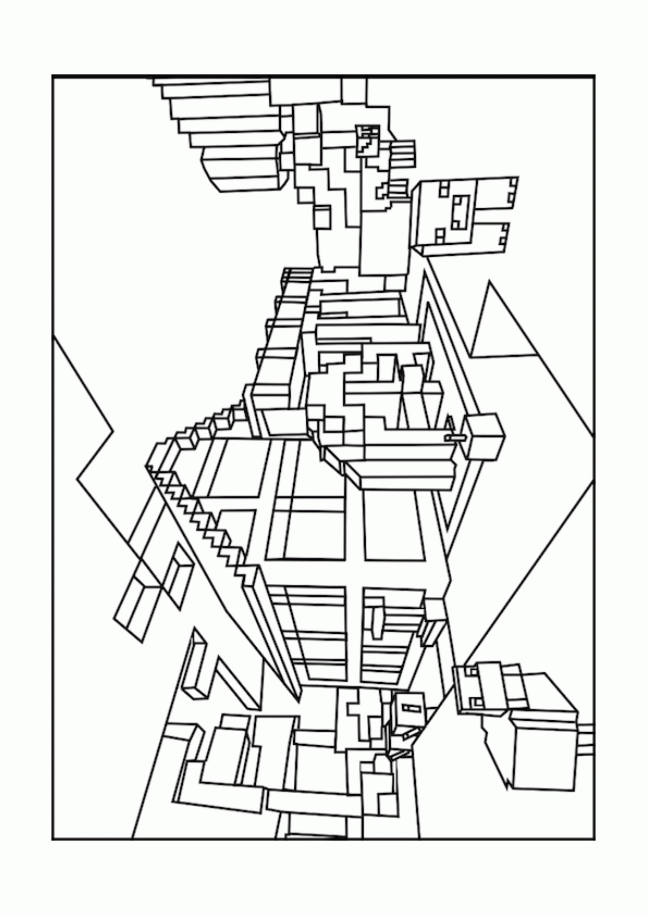 Minecraft Coloring Sheet
 Printable Minecraft Coloring Pages Coloring Home