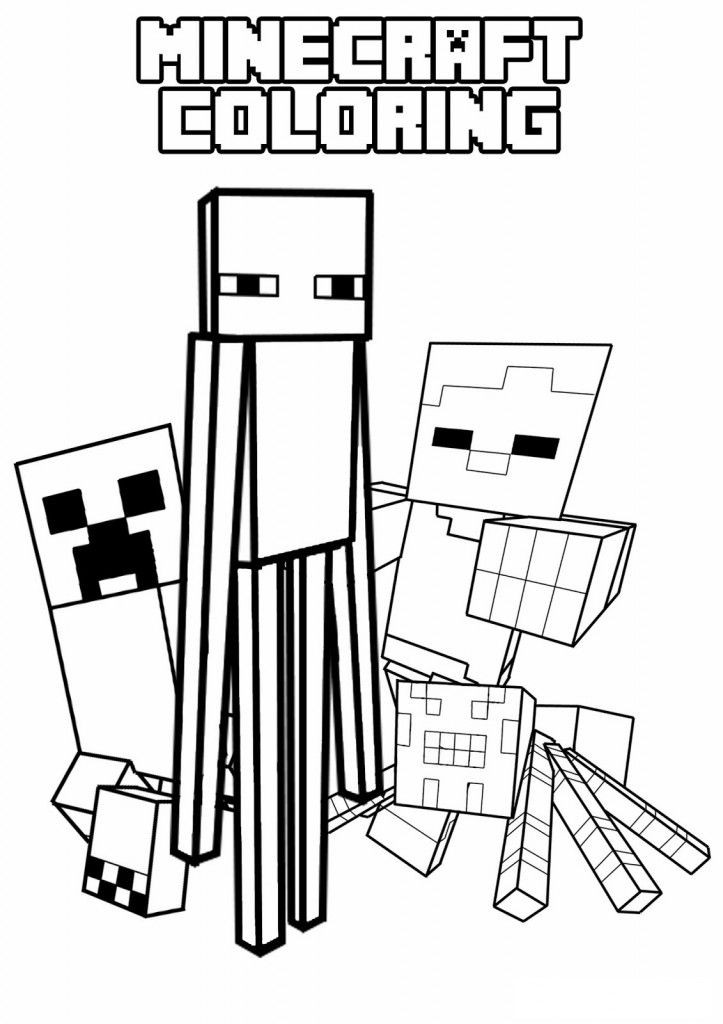 Minecraft Coloring Sheet
 Printable Minecraft Coloring Pages Coloring Home