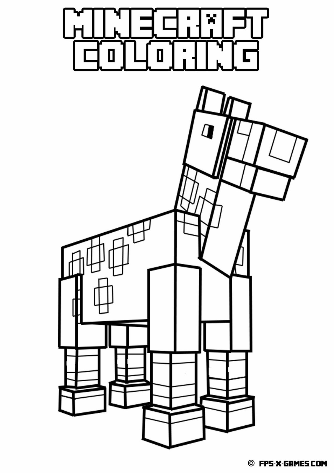 Minecraft Coloring Sheet
 Printable Minecraft Coloring Pages Coloring Home