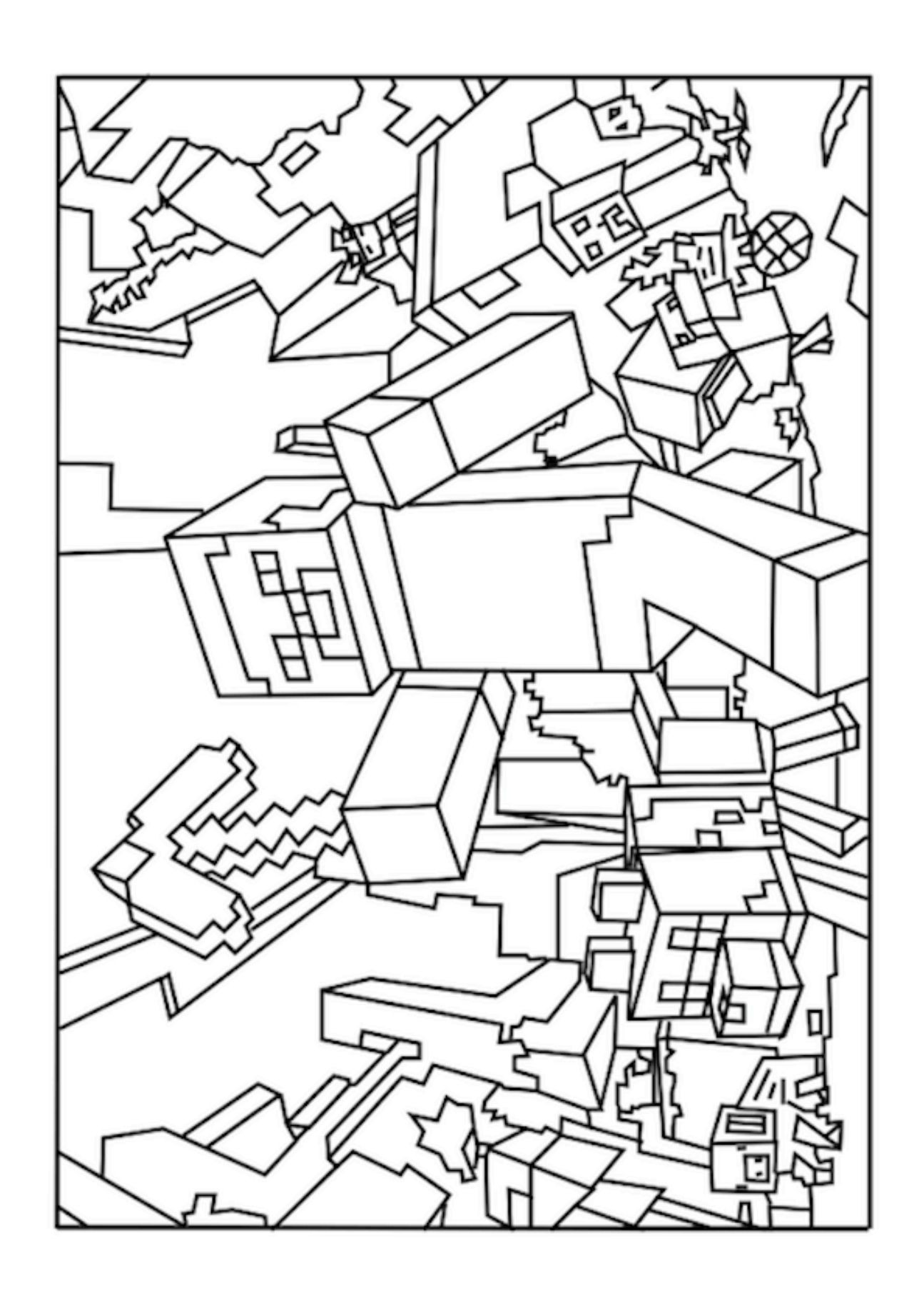 Minecraft Coloring Sheet
 Printable Minecraft Coloring Pages Coloring Home