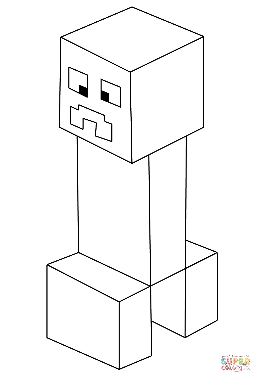 Minecraft Creeper Coloring Pages
 Pin Creeper minecraft colouring pages on Pinterest