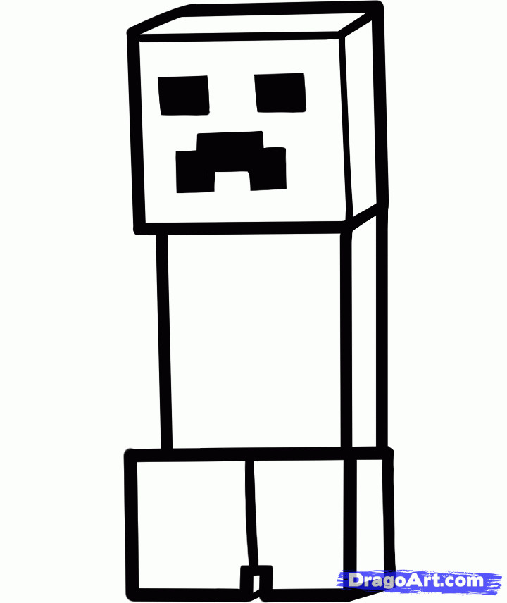 Minecraft Creeper Coloring Pages
 Minecraft Creeper Drawing