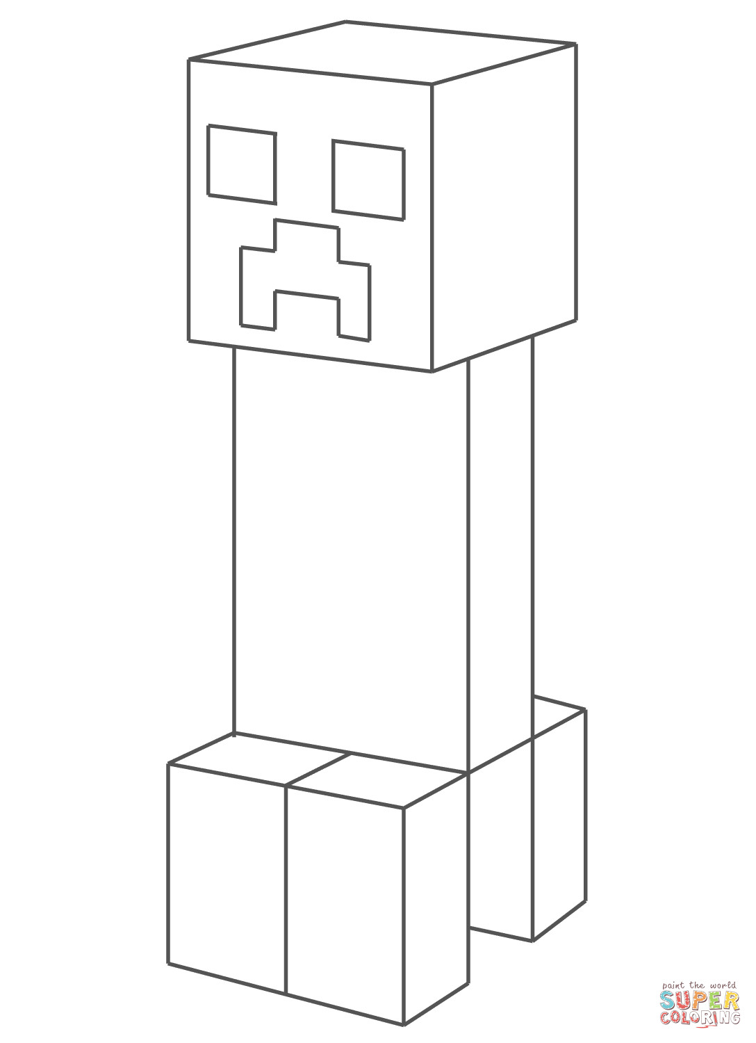 Minecraft Creeper Coloring Pages
 Creeper Minecraft Free Colouring Pages