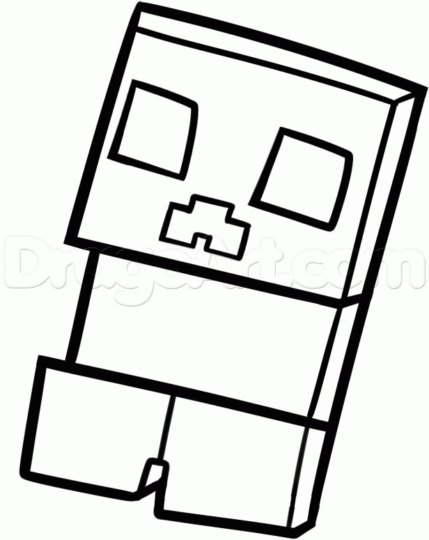Minecraft Creeper Coloring Pages
 How to Draw a Chibi Minecraft Creeper Step by Step