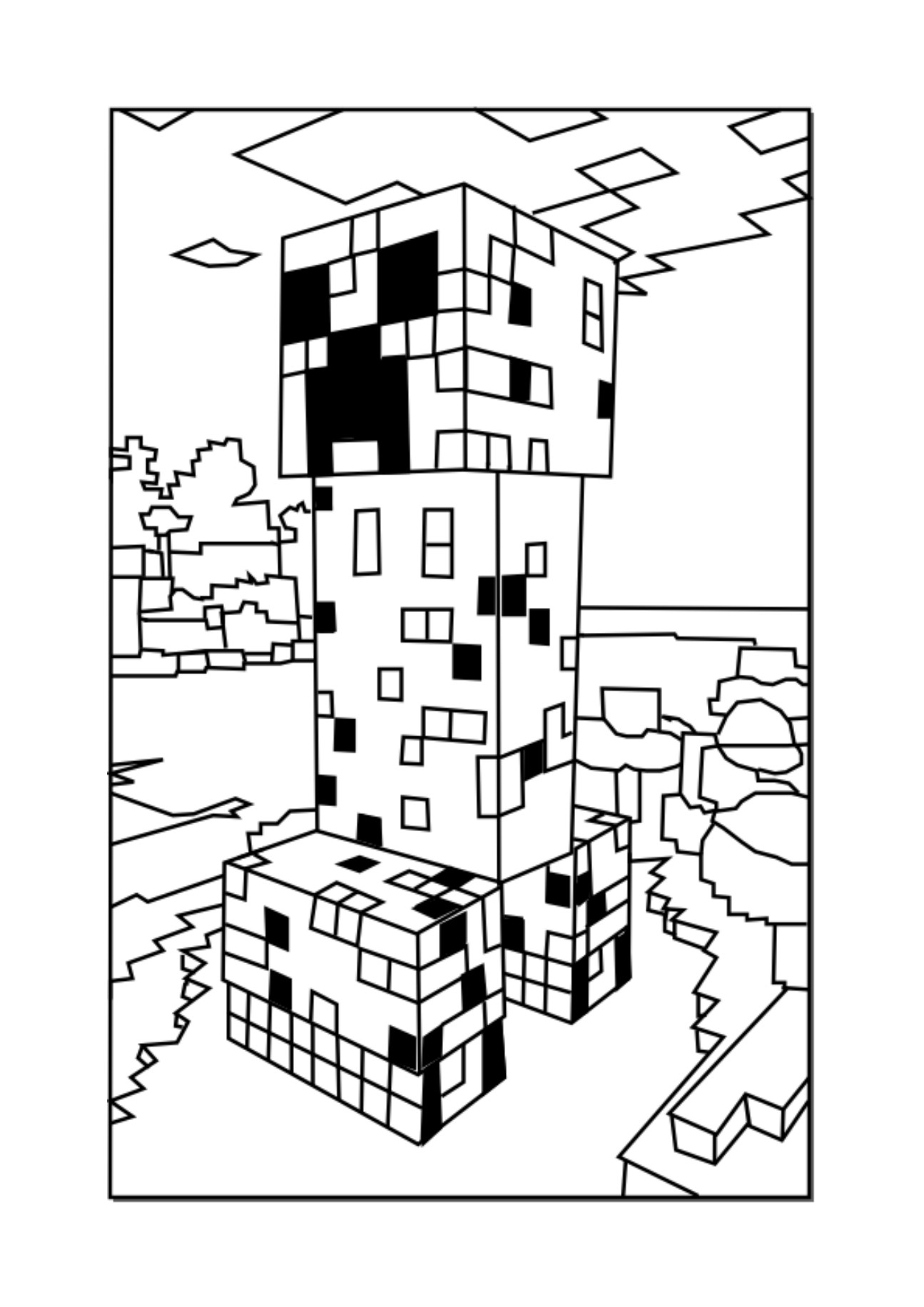 Minecraft Creeper Coloring Pages
 Creeper Minecraft Coloring Pages