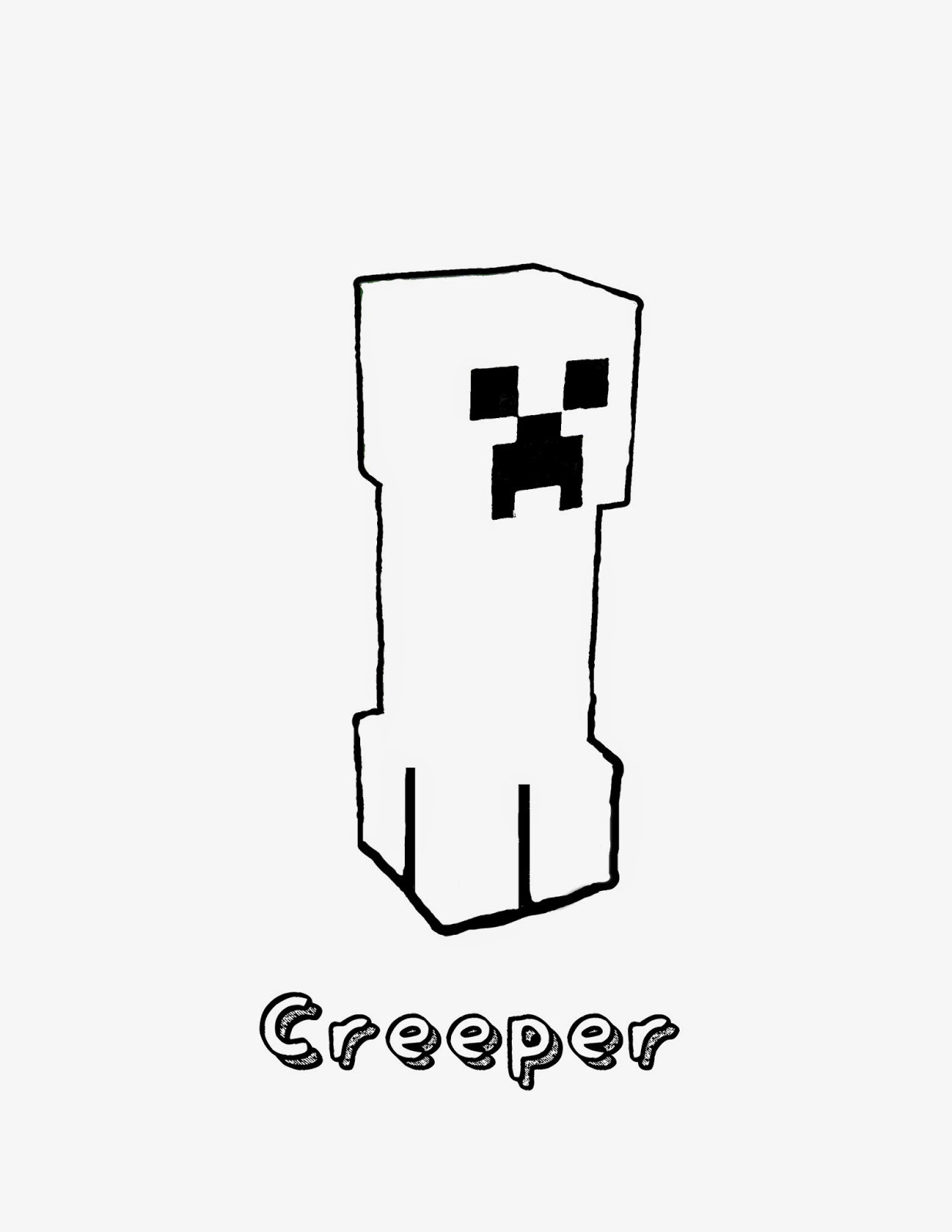 Minecraft Creeper Coloring Pages
 Galleons Lap July 2014