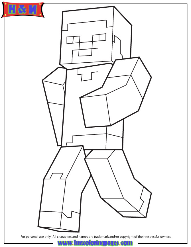 Minecraft Steve Coloring Pages
 Minecraft Coloring Pages Steve Coloring Home