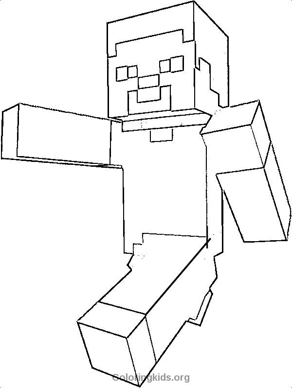 Minecraft Steve Coloring Pages
 Minecraft Coloring Pages