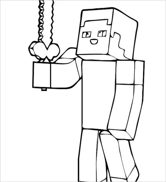 Minecraft Steve Coloring Pages
 18 Minecraft Coloring Pages PDF PSD PNG