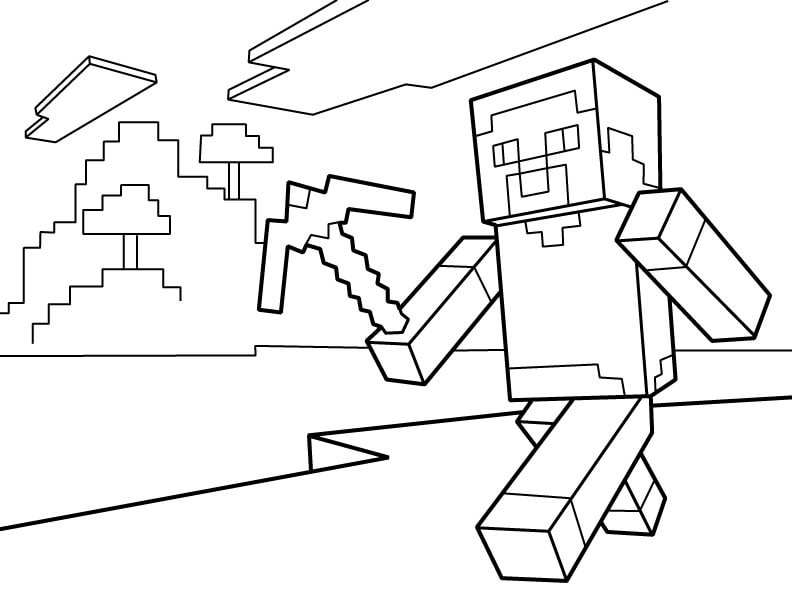 Minecraft Steve Coloring Pages
 40 Printable Minecraft Coloring Pages