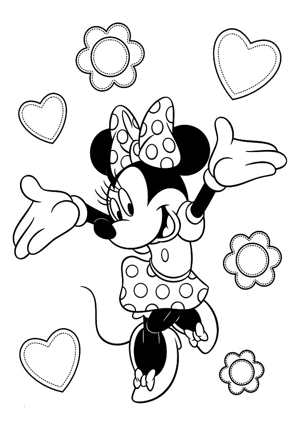 Mini Mouse Coloring Pages
 Free Printable Minnie Mouse Coloring Pages For Kids