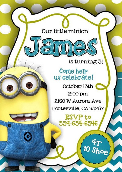 Minion Birthday Invitations
 Minion Despicable Me Birthday Party Ideas Pink Lover