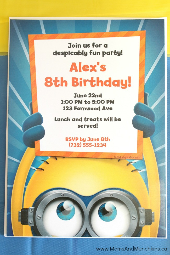 Minions Birthday Invitations Free
 Minions Birthday Party Ideas Moms & Munchkins