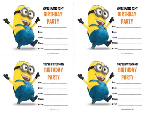 Minions Birthday Invitations Free
 Minions Birthday Invitations Free Printable