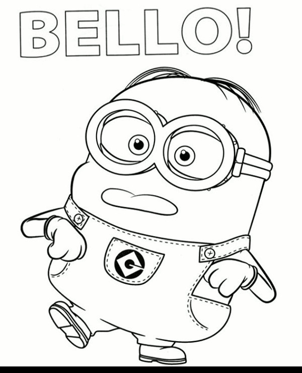 Minions Free Printable Coloring Sheets Fall
 Bello clumsy minion to color to print or for free