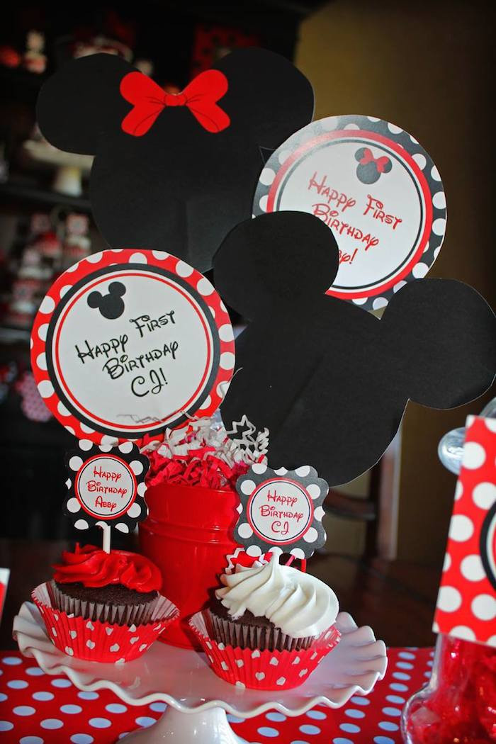Best ideas about Minnie And Mickey Birthday Decorations
. Save or Pin Kara s Party Ideas Mickey & Minnie Mouse Themed First Now.