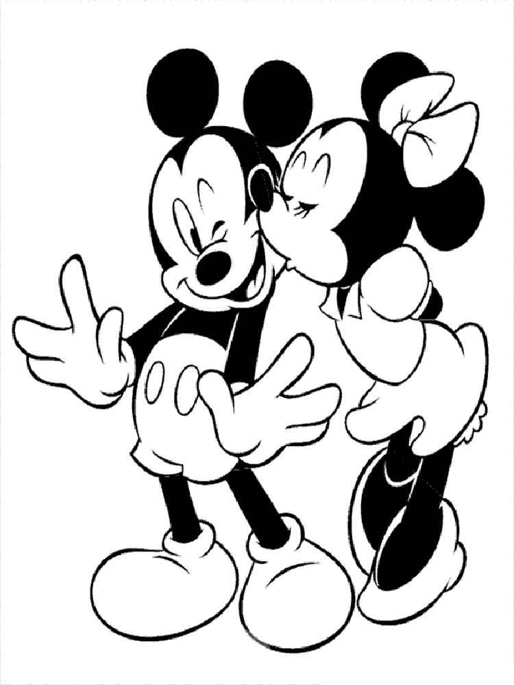 Minnie And Mickey Coloring Pages
 Free Printable Mickey and Minnie Mouse coloring pages