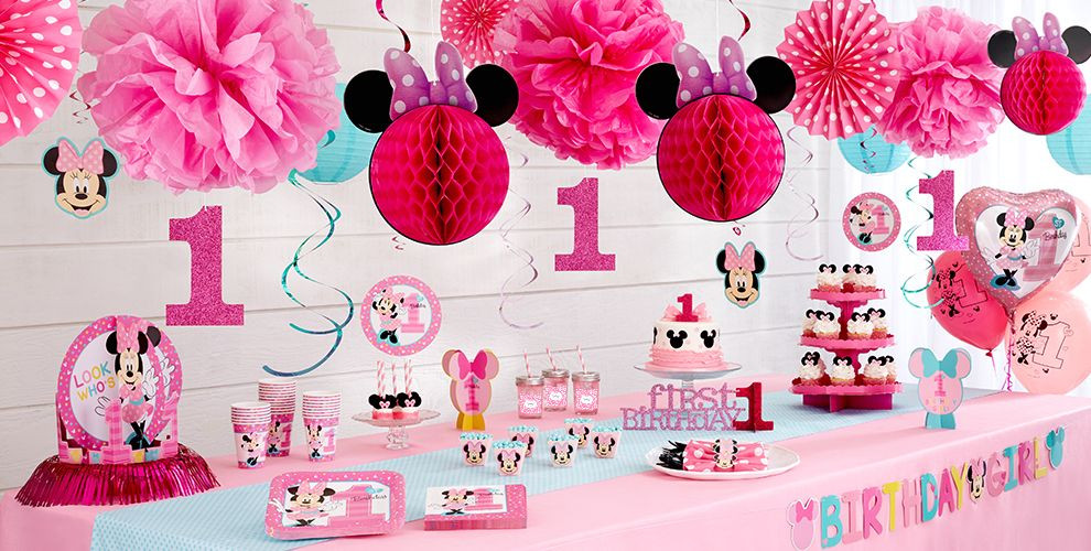 Best ideas about Minnie Mouse Birthday Decor
. Save or Pin Minnie Mouse 1st Birthday Party Supplies Now.