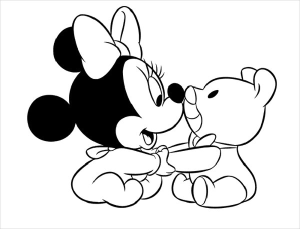 Minnie Mouse Coloring Pages
 9 Cute Minnie Mouse Coloring Pages PSD JPG GIF
