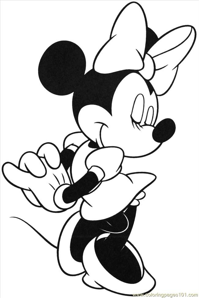 Minnie Mouse Coloring Pages
 Free Printable Minnie Mouse Coloring Pages For Kids