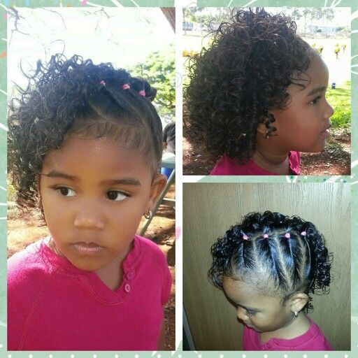 Mixed Kids Hairstyles
 Side twists with curls Mixed babies hairstyles mixed