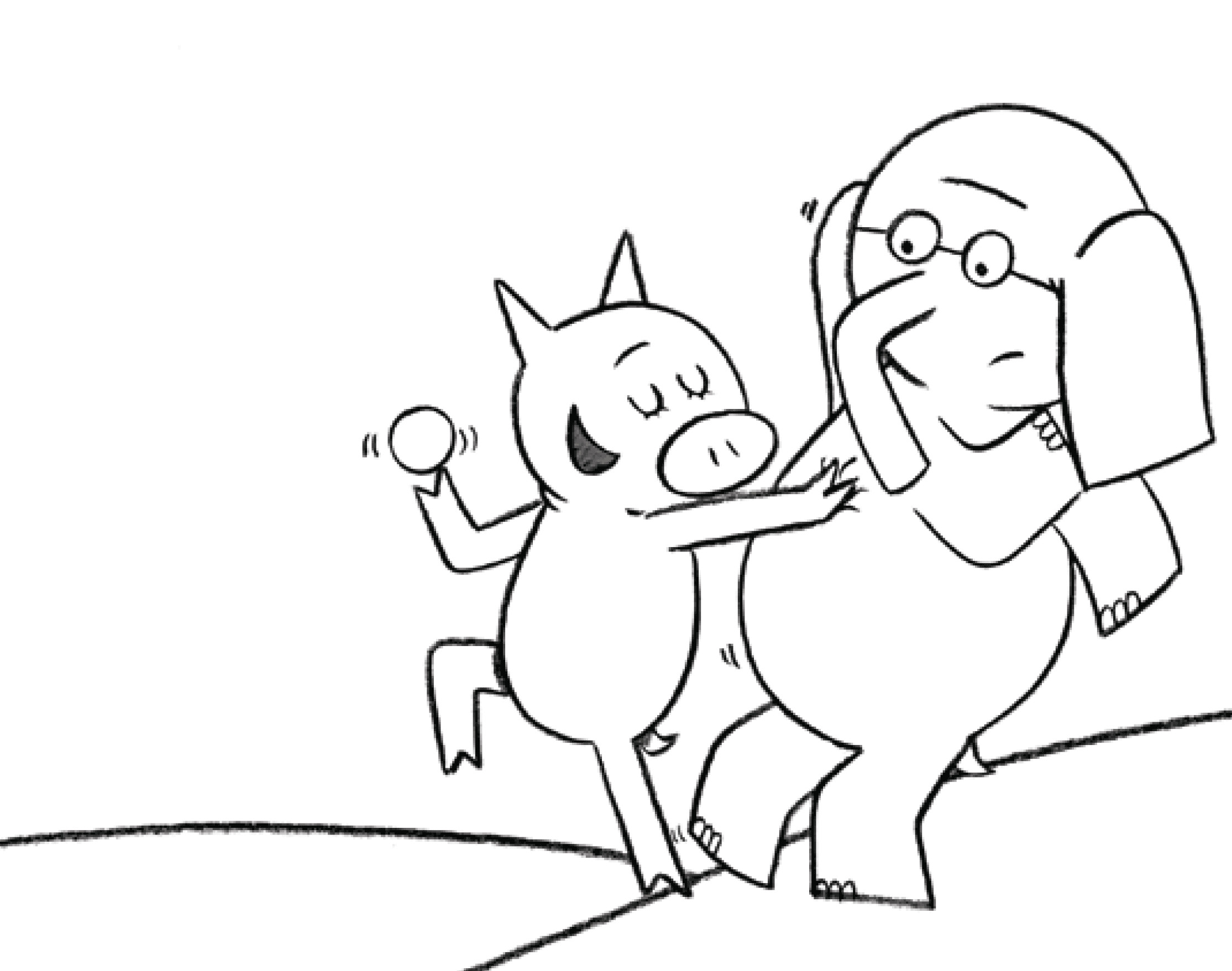 Mo Willems Coloring Pages
 Elephant And Piggie Coloring Pages Coloring Home