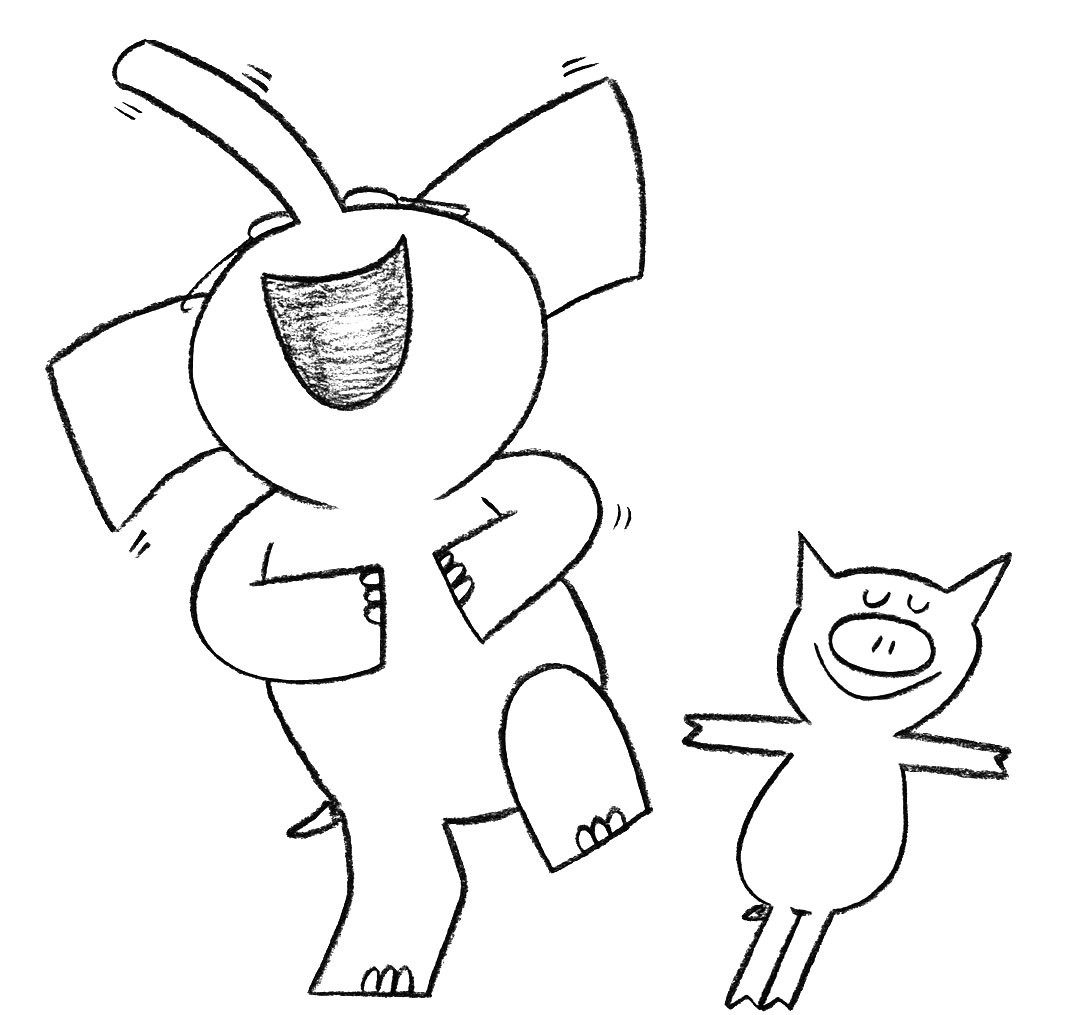 Mo Willems Coloring Pages
 Elephant And Piggie Coloring Pages Coloring Home