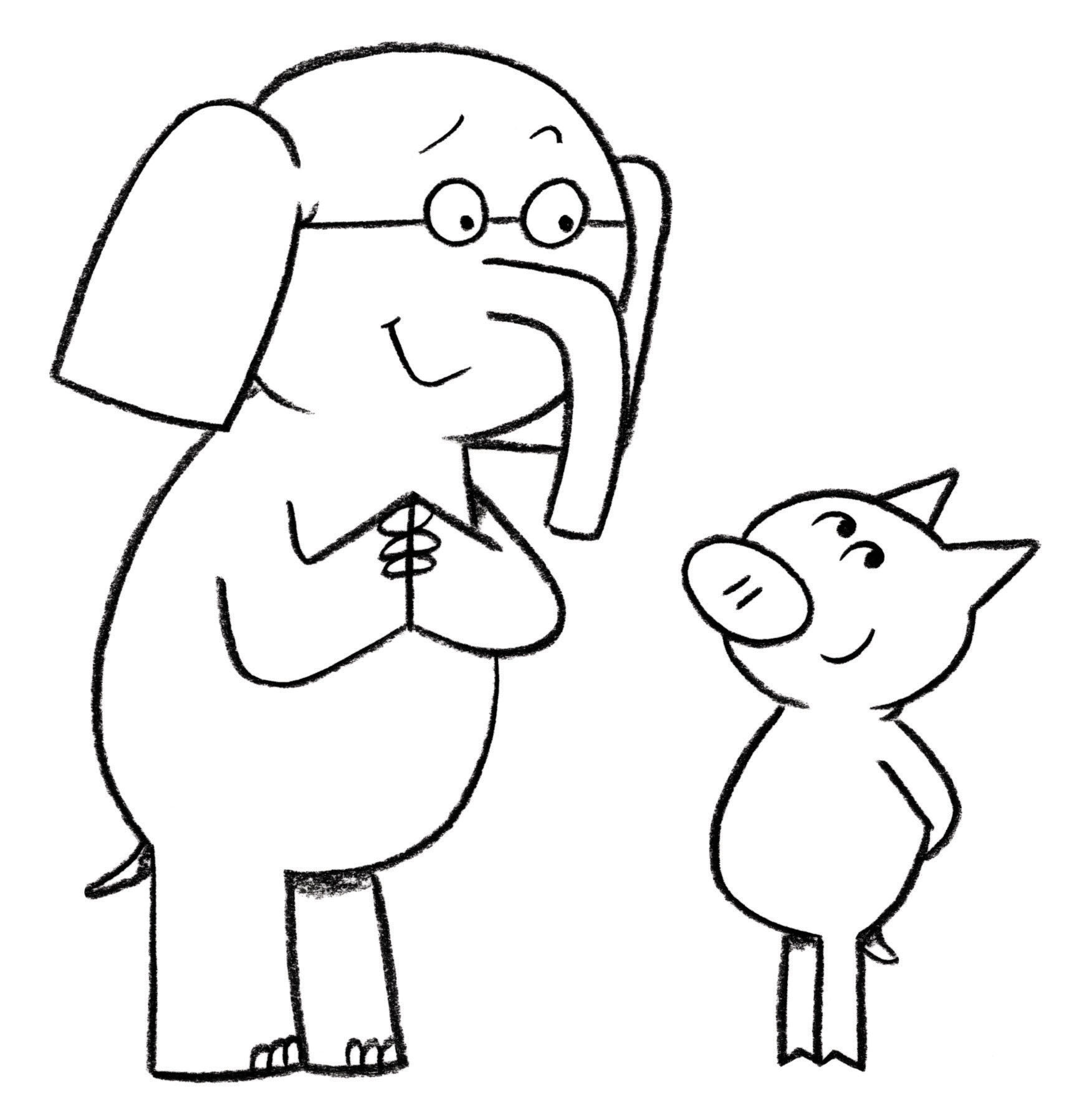 Mo Williams Coloring Pages
 Elephant And Piggie Coloring Pages Coloring Home