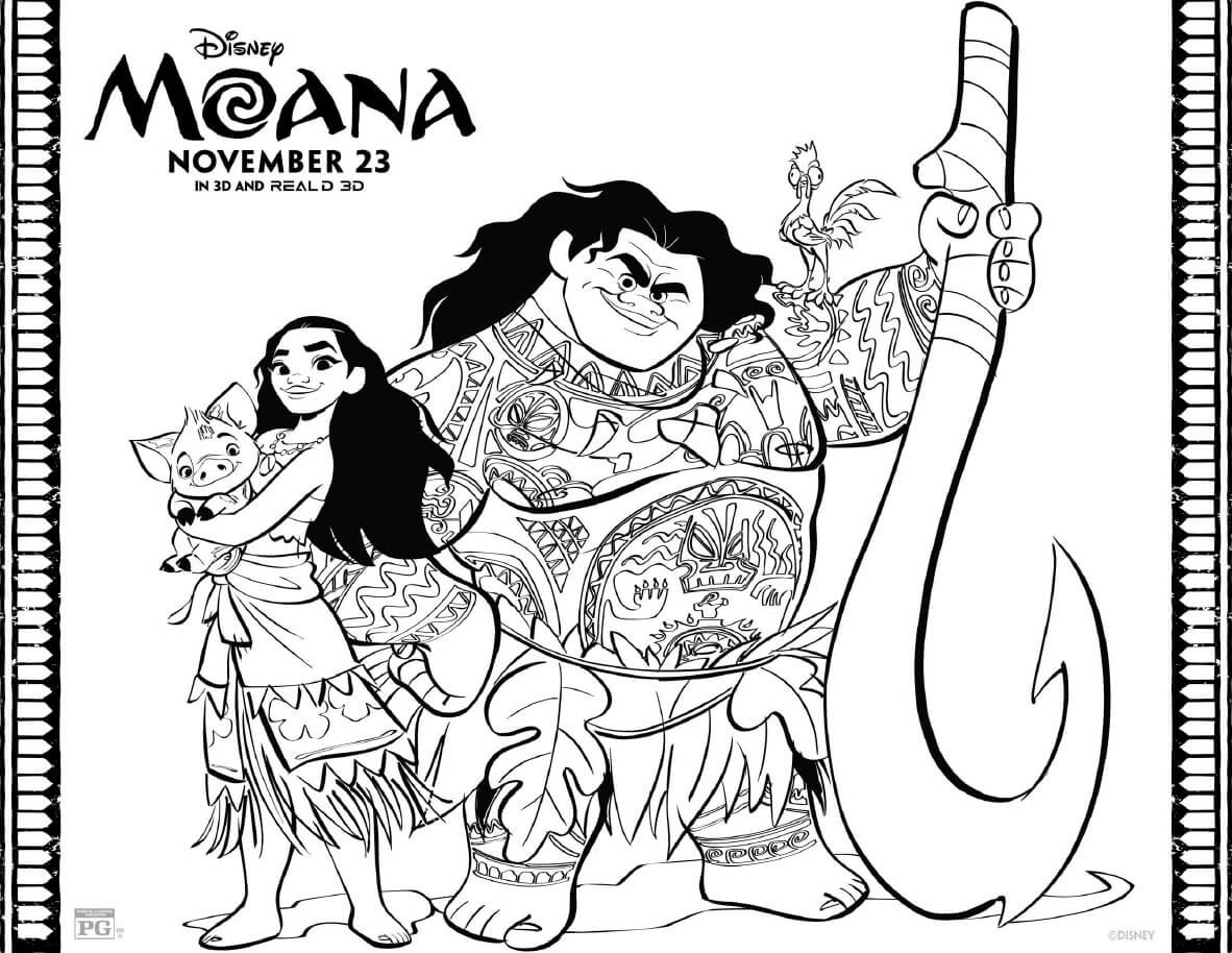 Moana Coloring Book Pages
 Moana Coloring Pages Free Printables From Disney