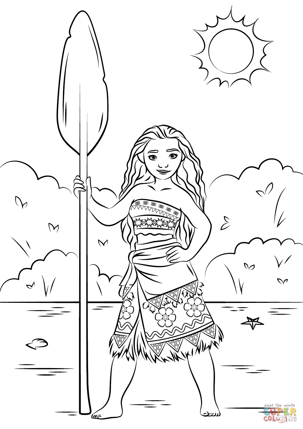 Moana Coloring Book Pages
 Princess Moana coloring page