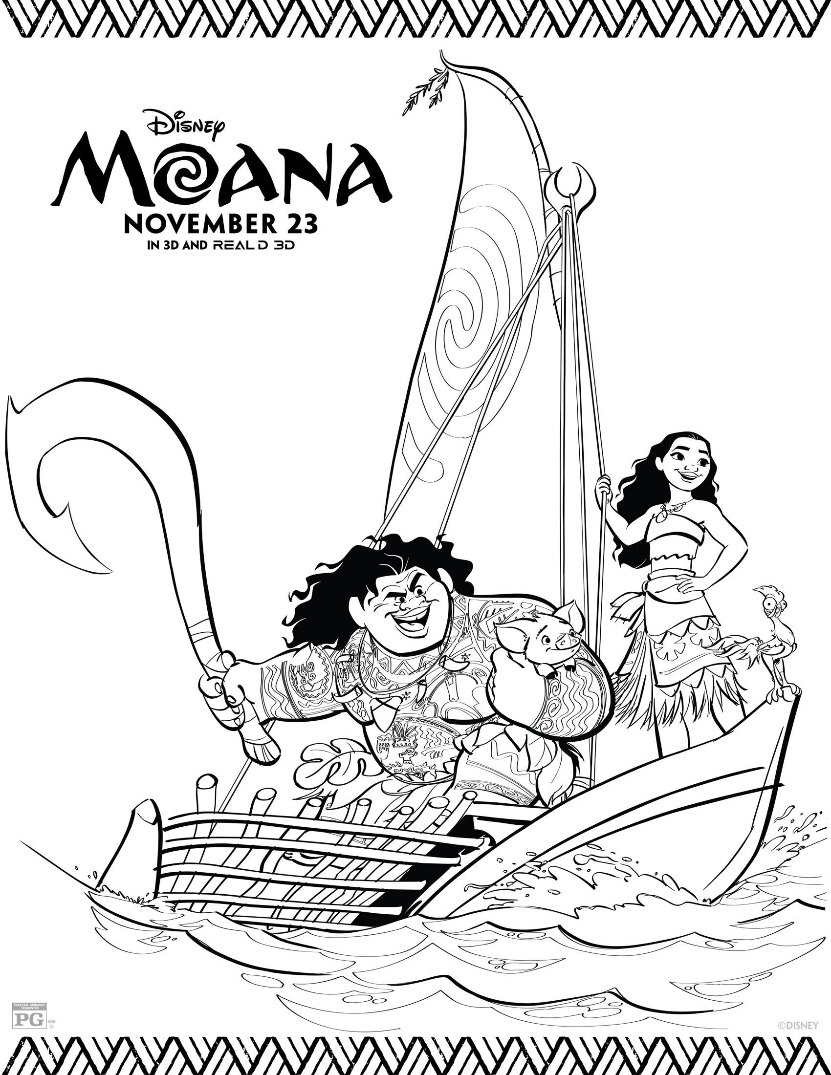 Moana Coloring Book Pages
 Disney s Moana Coloring Pages and Activity Sheets Printables